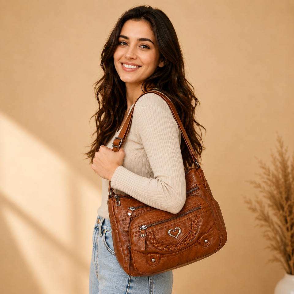 Buy One Get One Free -- Women's Soft PU Crossbody Bag – Multiple Pockets for Perfect Organization