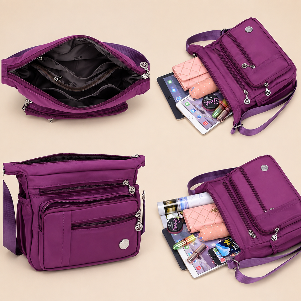 [Buy One Get One Free] Multi-layer Shoulder Straps Large Capacity Nylon Hangbag