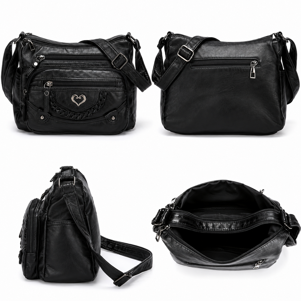 Buy One Get One Free -- Women's Soft PU Crossbody Bag – Multiple Pockets for Perfect Organization